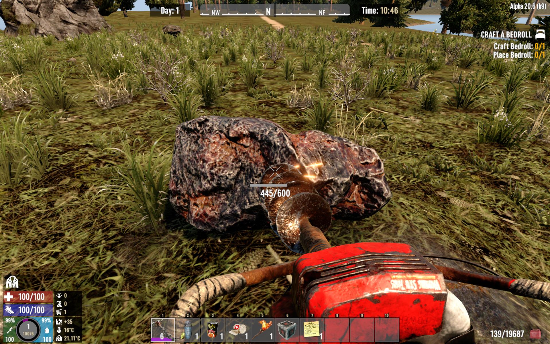 Harvesting a block for no resources
