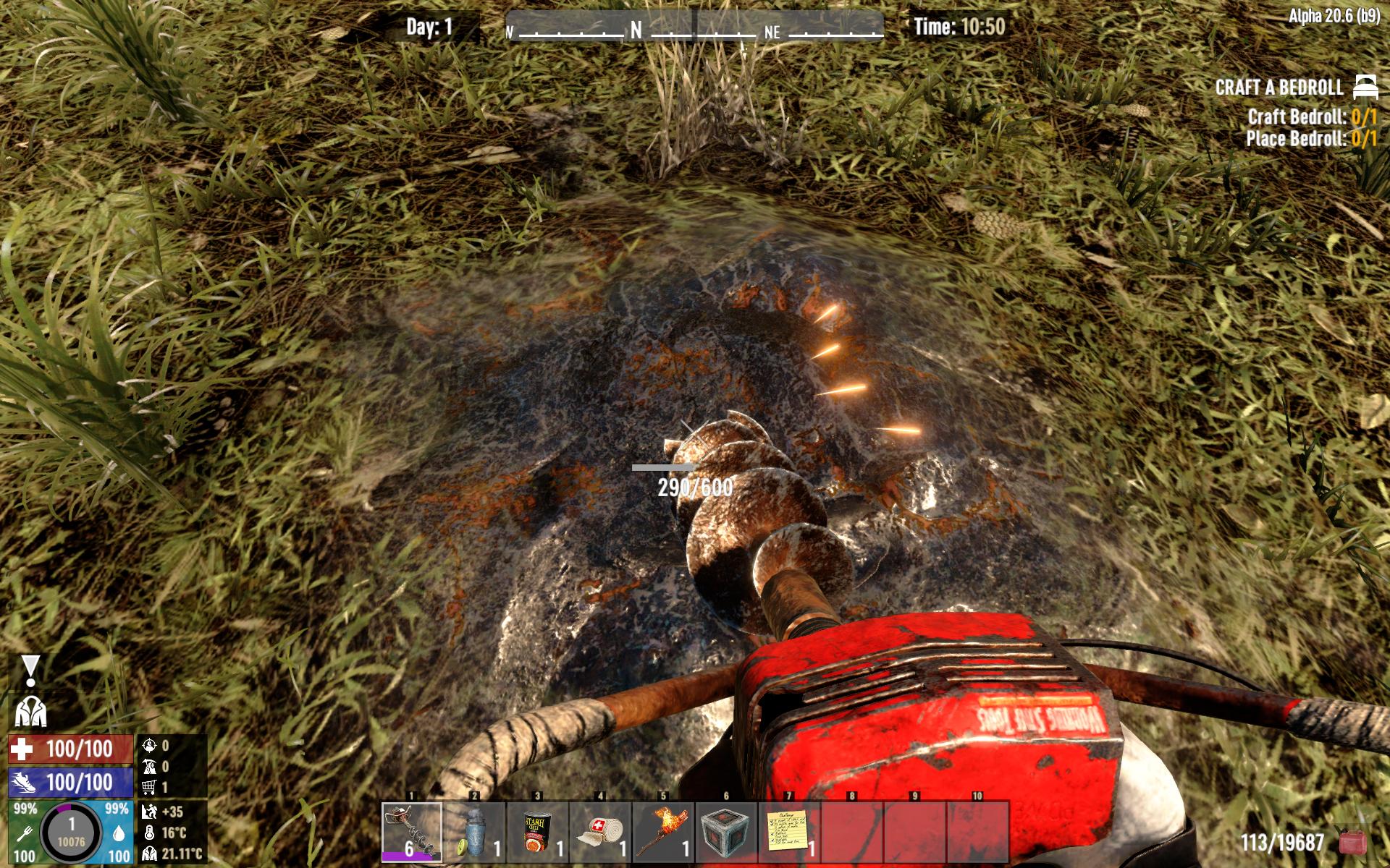 Harvesting an ore for no resources